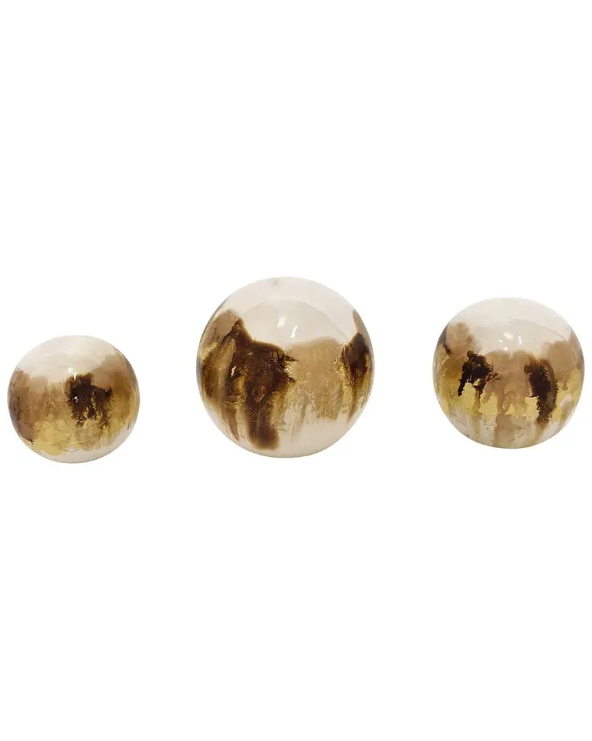 Set of 3 Galaxy Orbs - White, Iron