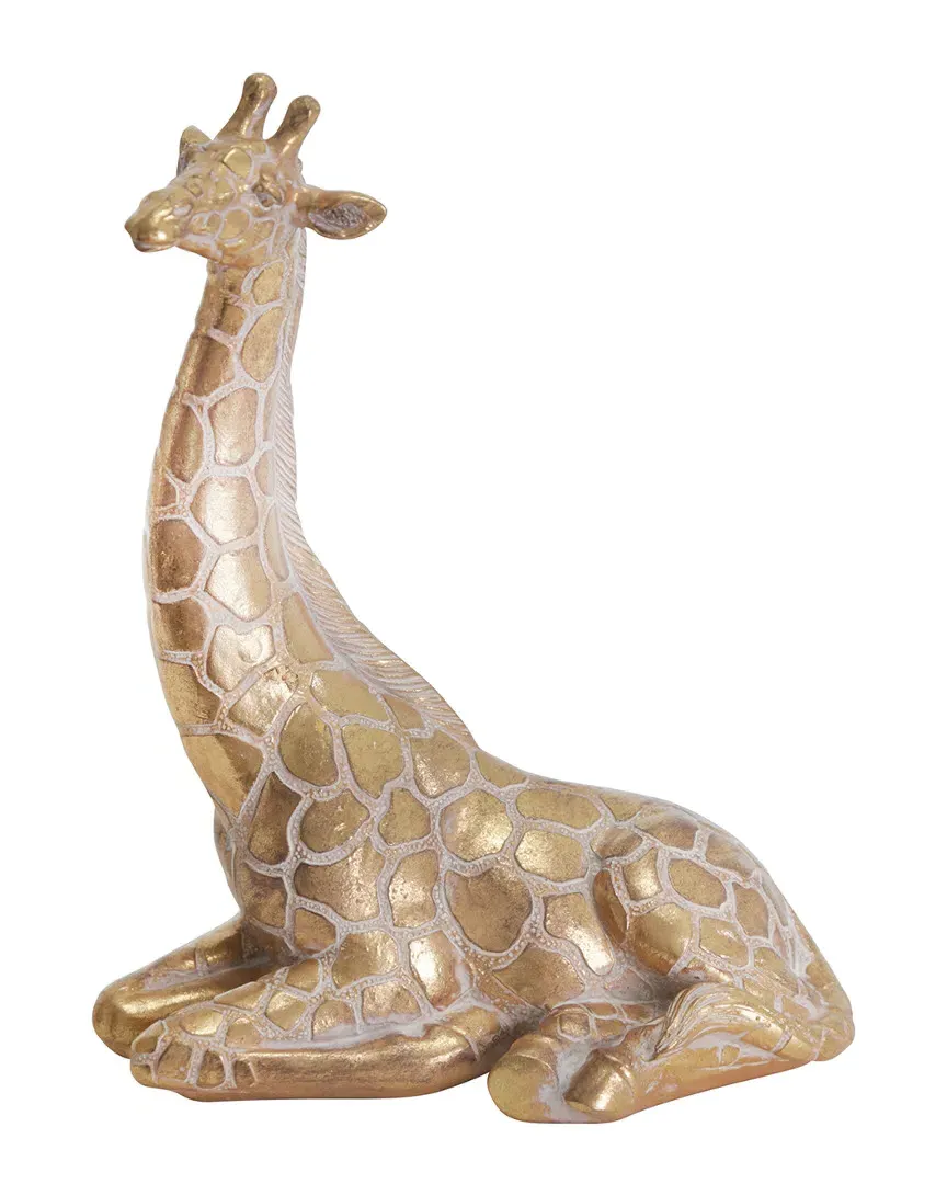 Sitting Giraffe Figurine - Gold, Resin image