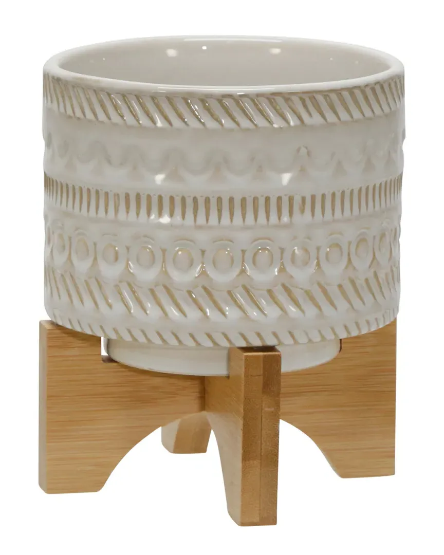 Tribal Planter - Ivory, Ceramic image