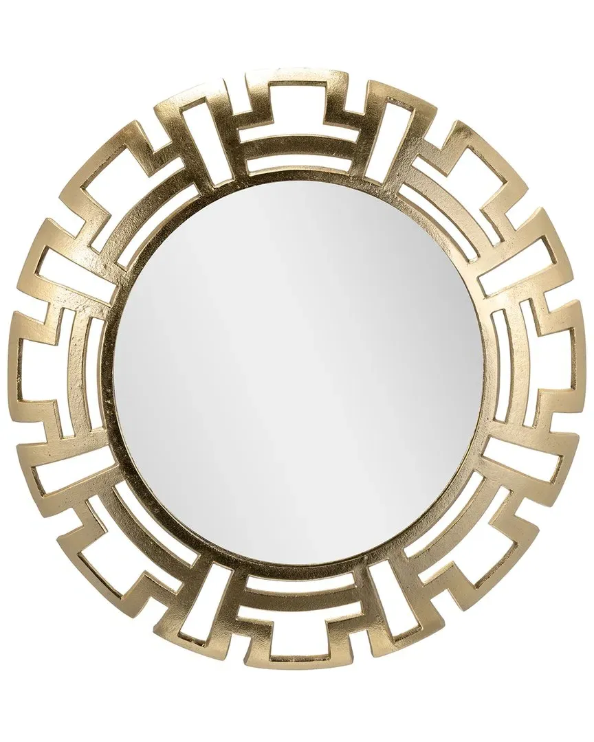 Tribal Round Mirror - Gold, Bronze image