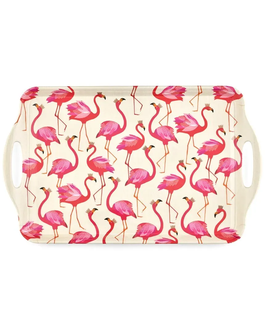 Flamingo Large Melamine Handled Tray - Multicolor image