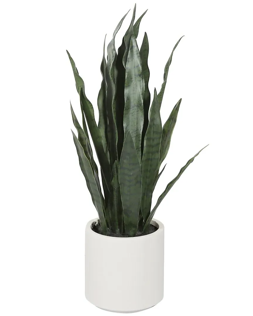 31in Artificial Potted Snake Plant - Green