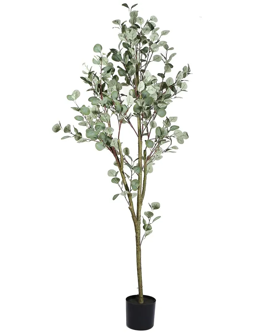 70in Artificial Potted Eucalyptus Tree - Green image