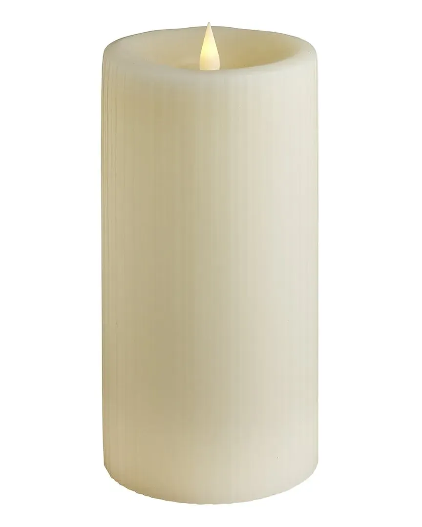 Esme Fine Ribbed Motion Flameless Candle - Ivory