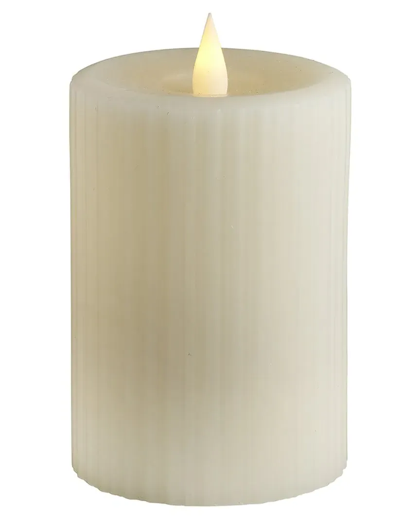 Esme Fine Ribbed Motion Flameless Candle - Ivory image