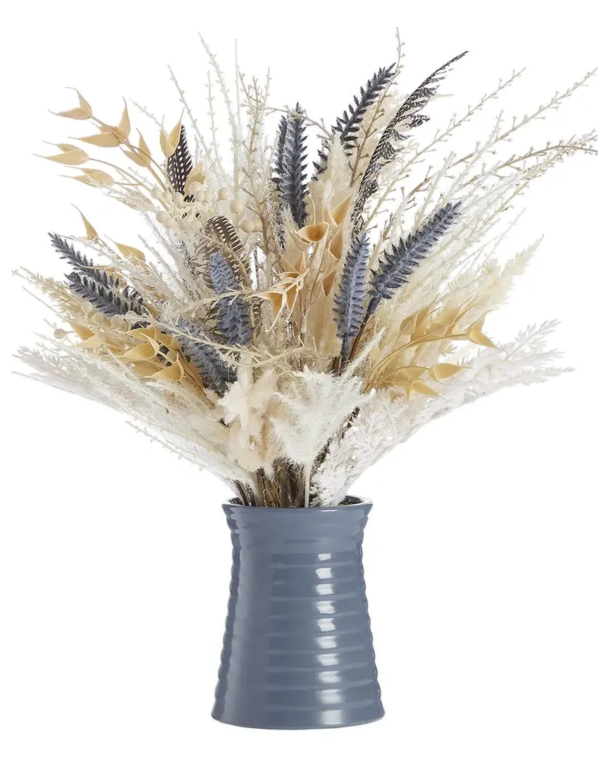 Fall Fields Bouquet 18in Arrangement with Feathers - Green image