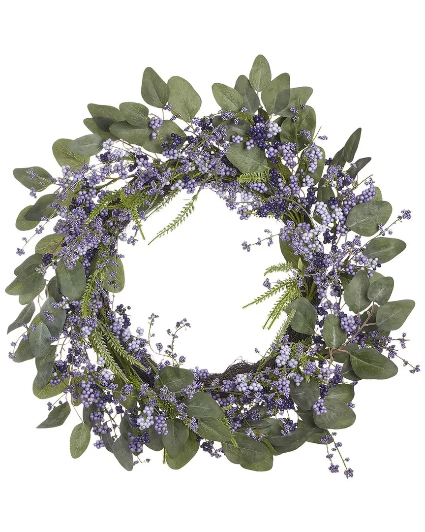 Millie 26in Wreath with Artificial Callicapra Berry - Multicolor