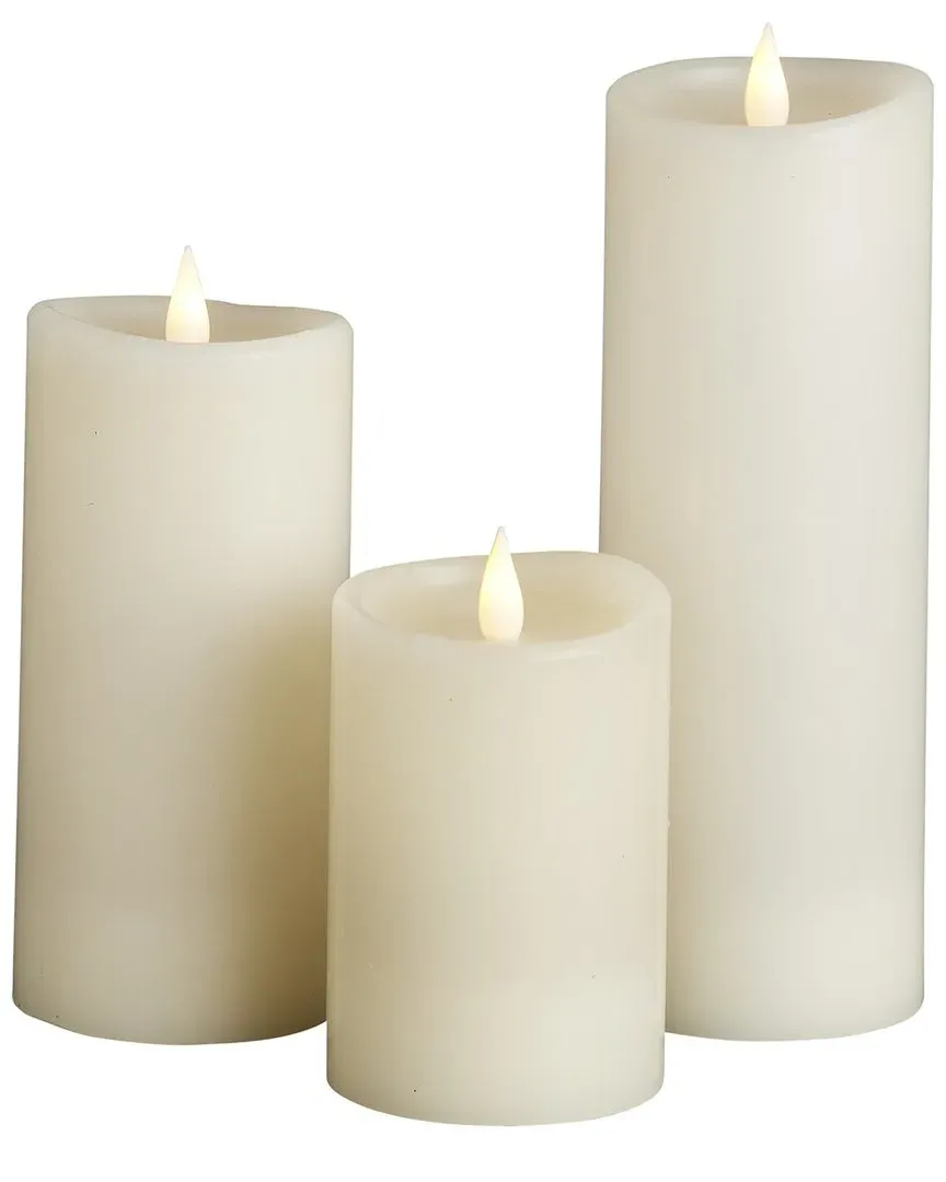 Motion Flameless Candle 3pc Set - Ivory image
