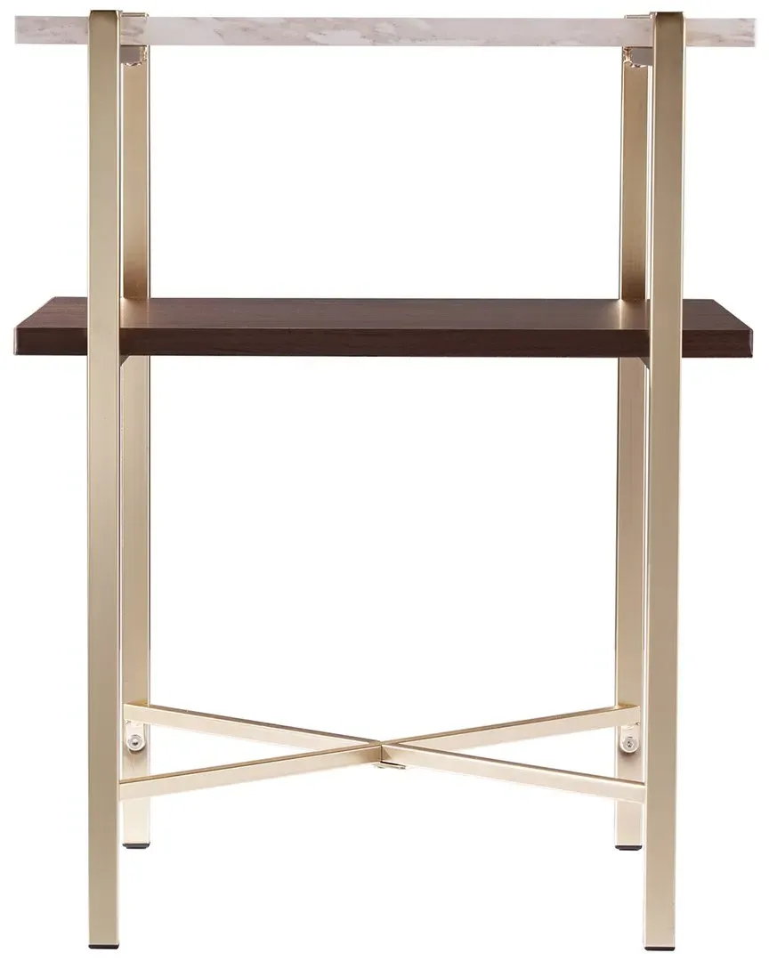 Ardmillan Square End Table with Storage - Brass image