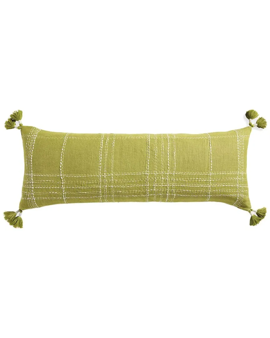 Asheville Rectangular Pillow Cover - Chartreuse, Linen image