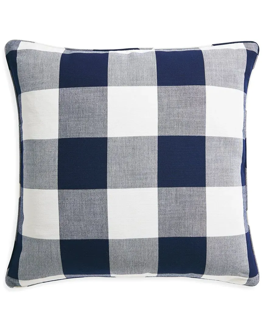 Gingham Pillow Cover - Navy, Linen image