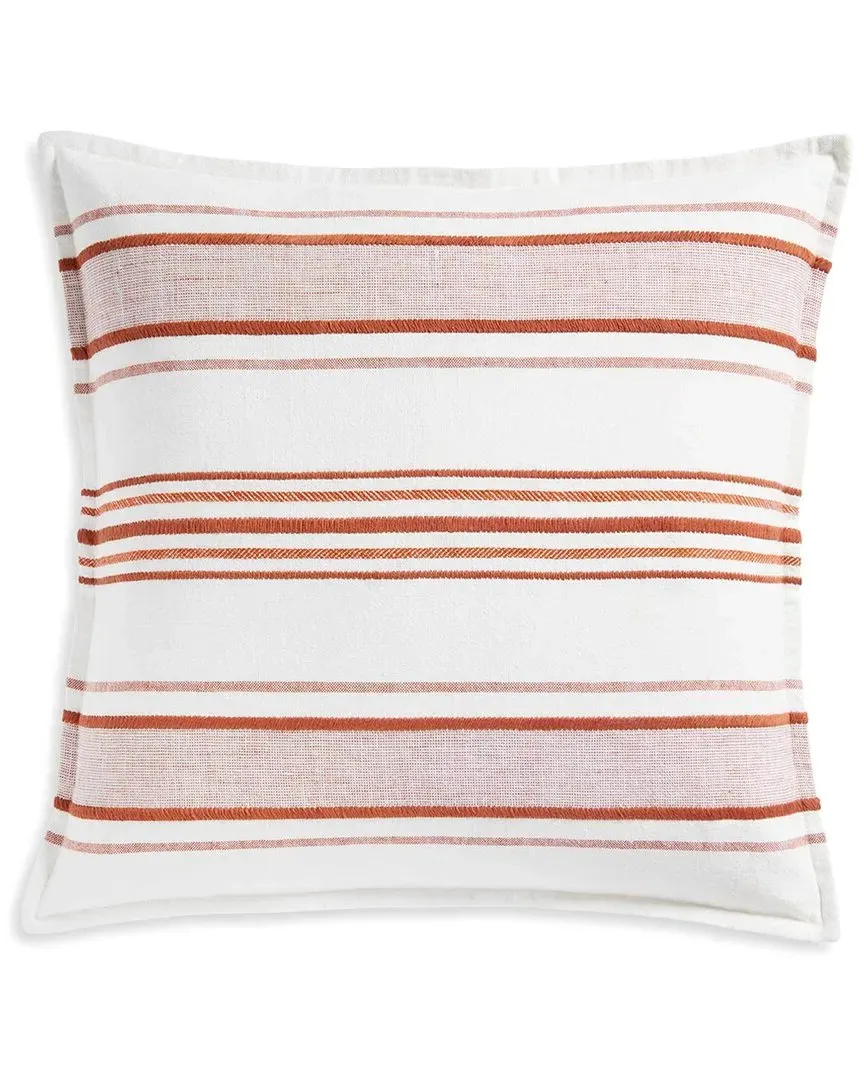 Milos Square Pillow Cover - Persimmon, Linen