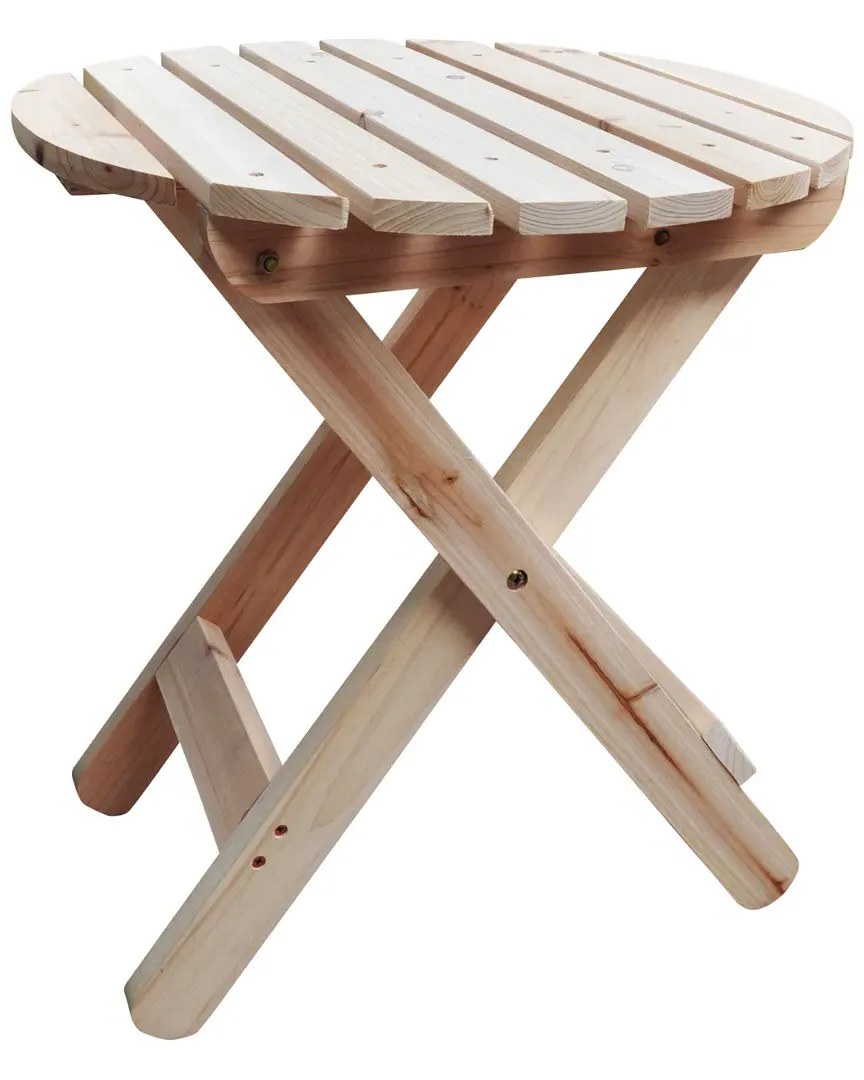 Adirondack Round Folding Table - Natural, Cedar image