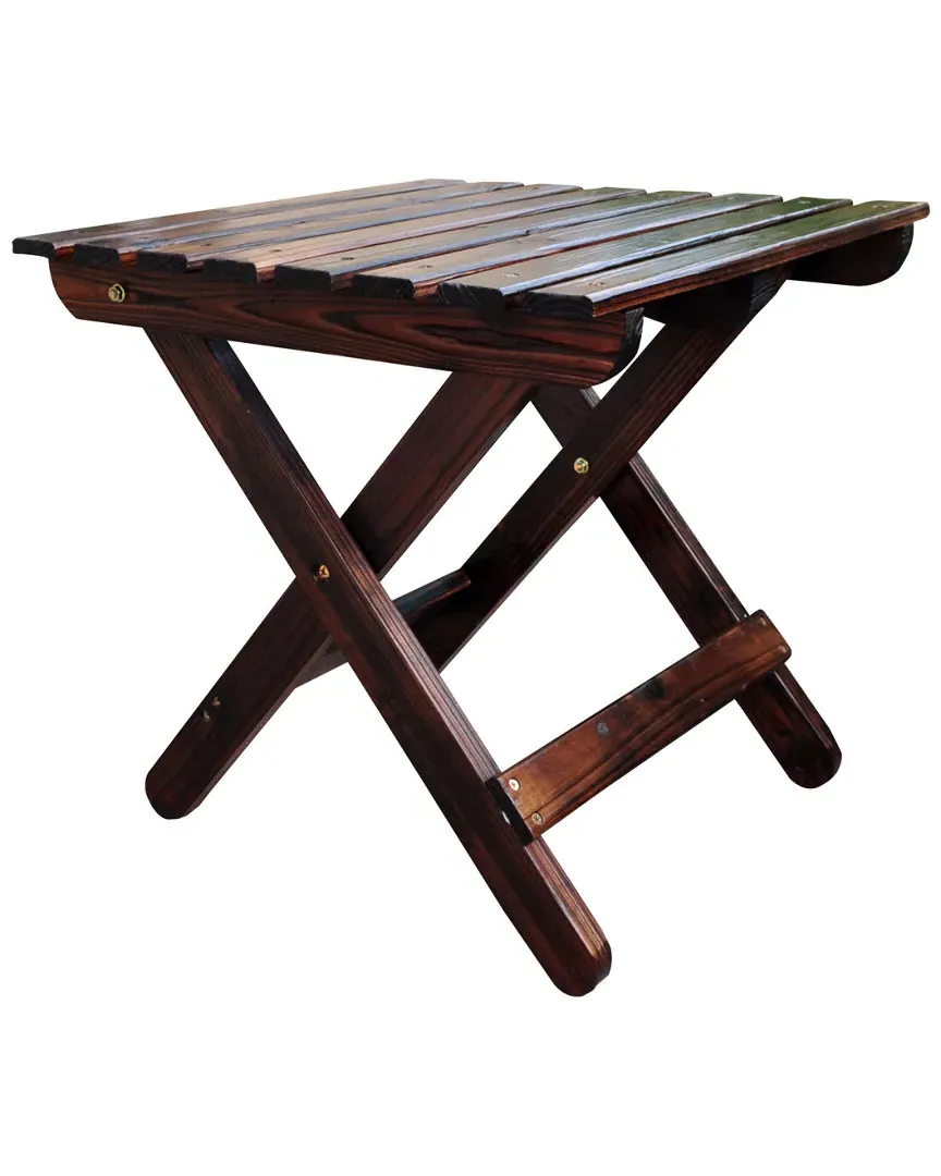 Adirondack Square Folding Table - Burnt Brown, Cedar