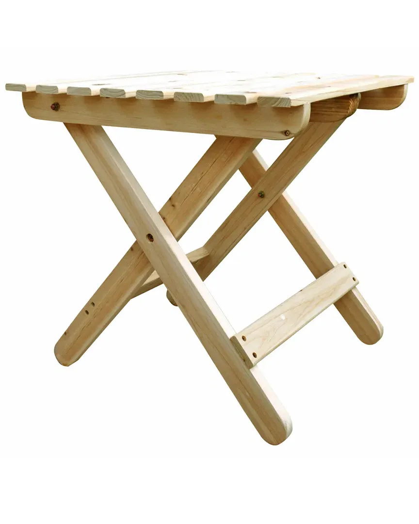 Adirondack Square Folding Table - Natural Brown, Cedar image