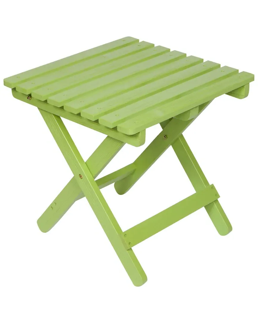 Adirondack Square Folding Table with Hydro-Tex - Green, Cedar