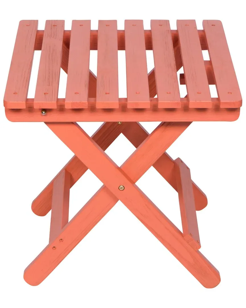Adirondack Square Folding Table with Hydro-Tex - Orange, Cedar