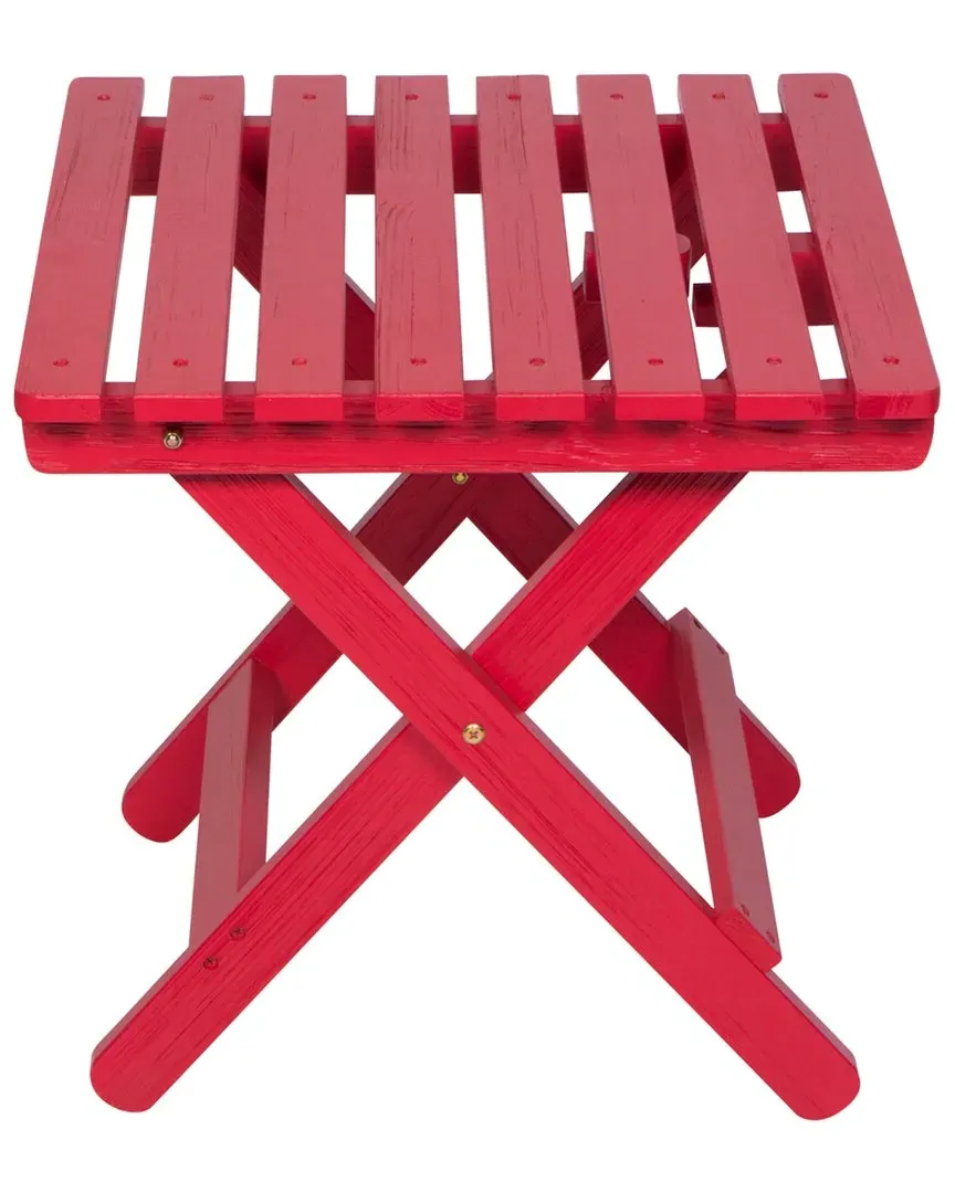 Adirondack Square Folding Table with Hydro-Tex - Red, Cedar