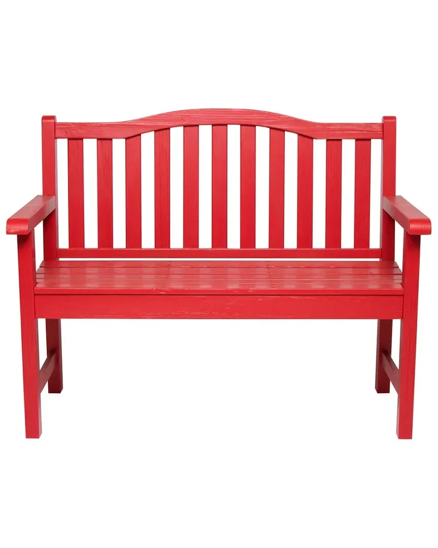 Belfort II Garden Bench with Hydro-Tex Finish - Red, Cedar