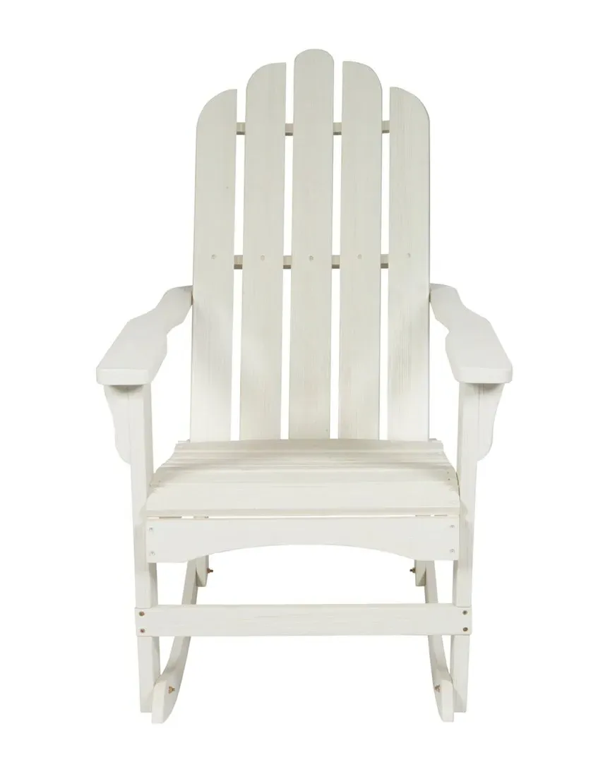 Marina II Adirondack Porch Rocker with Hydro-Tex - White, Cedar