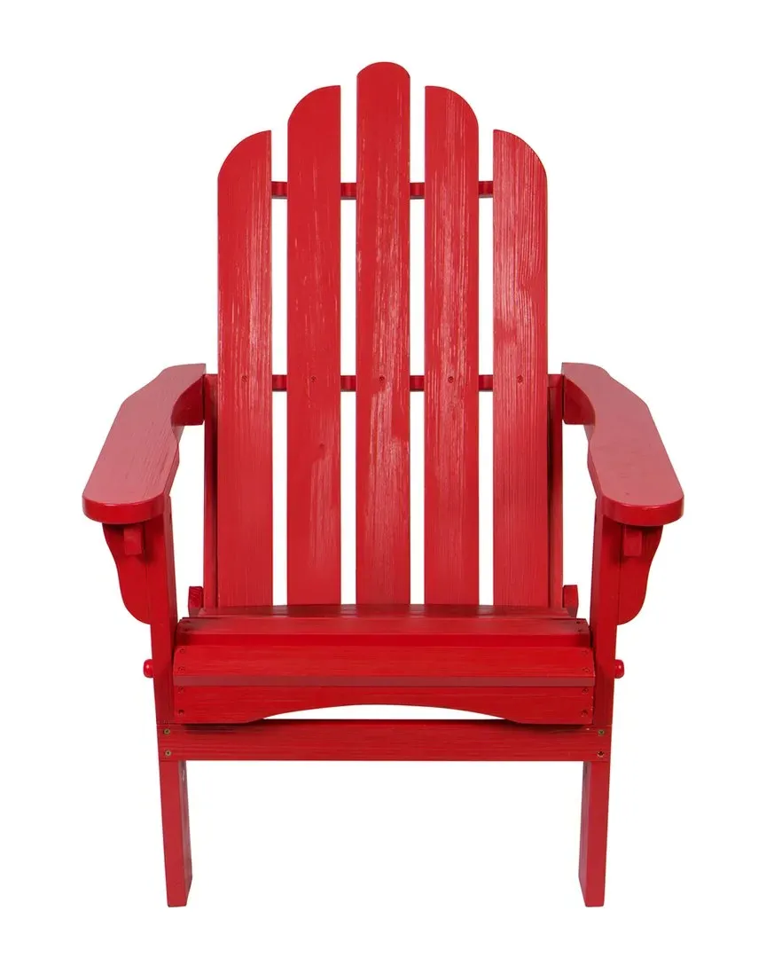 Marina II Folding Adirondack Chair with Hydro-Tex - Red, Cedar image