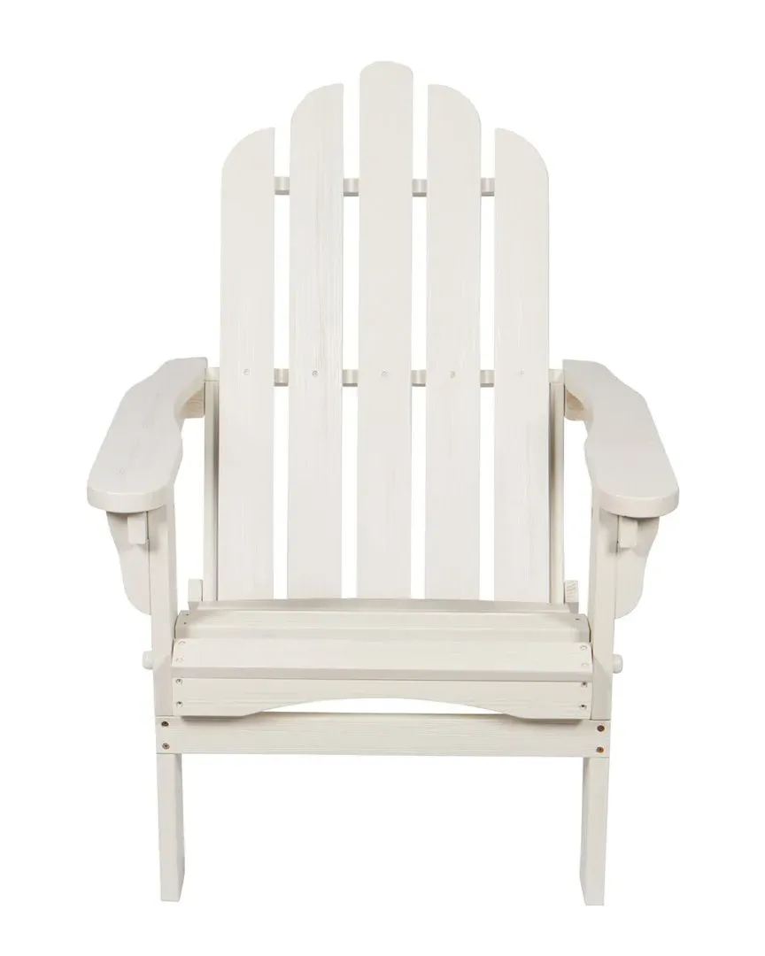 Marina II Folding Adirondack Chair with Hydro-Tex - White, Cedar