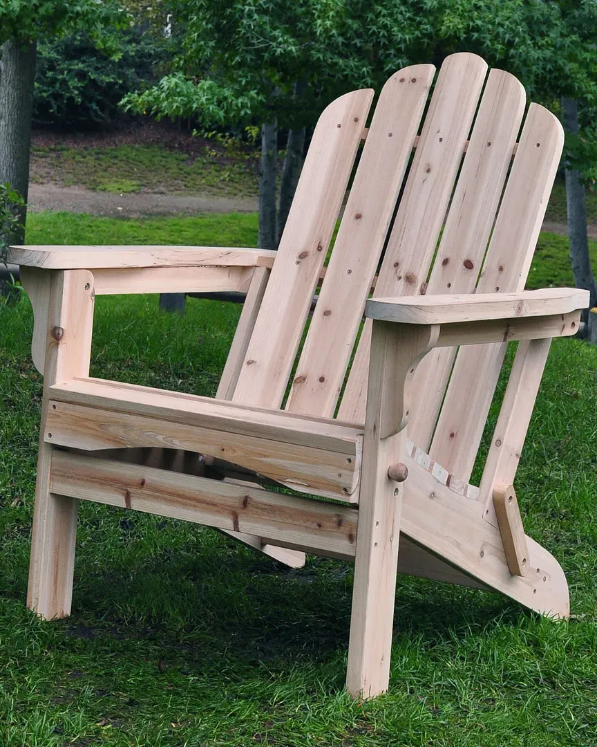 Marina Outdoor Adirondack Folding Chair - Natural, Cedar