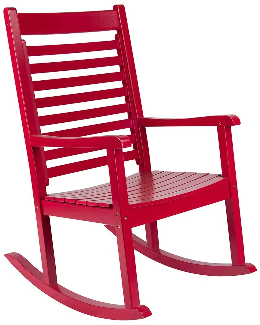 Meridian Porch Rocker - Red, Poplar Wood