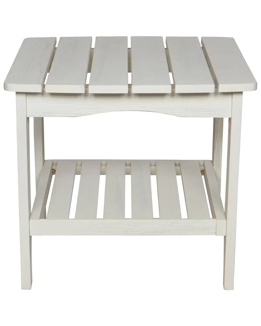 Rectangular Side Table with Storage - White, Cedar