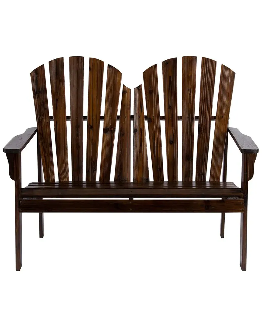 Shine Co. Rockport Adirondack Loveseat - Brown, Cedar image