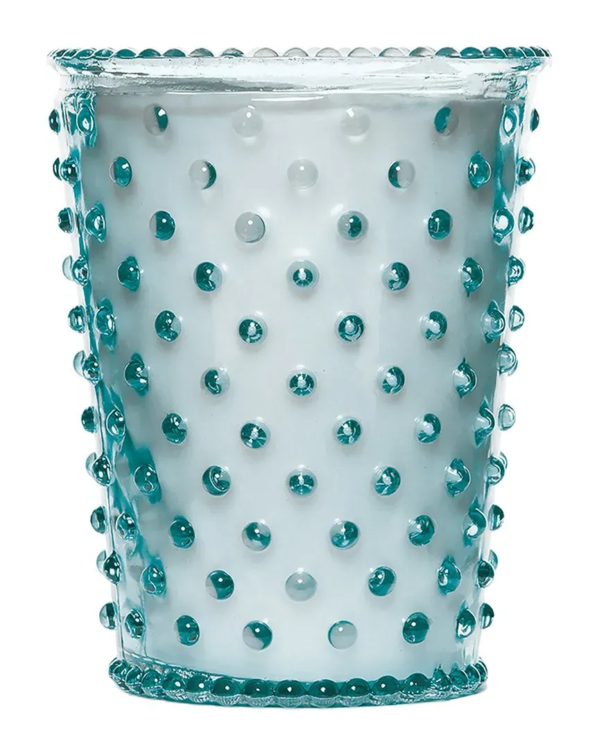 Blue Agave Hobnail Glass Candle - Blue image