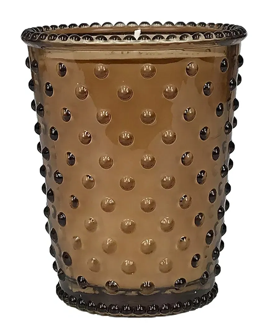 Chestnut Hobnail Glass Candle - Brown image