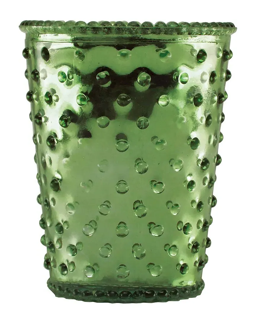Evergreen Hobnail Glass Candle - Green Chrome image