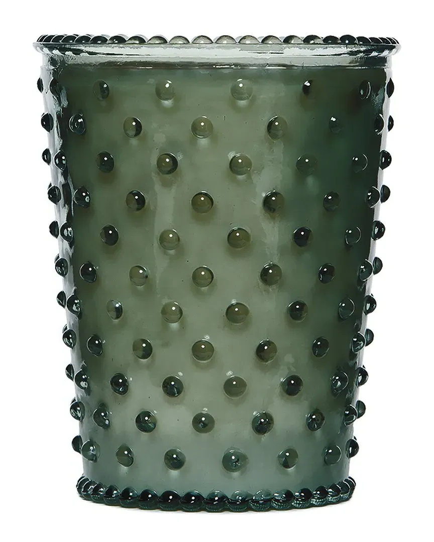 Fern Hobnail Glass Candle - Grey image