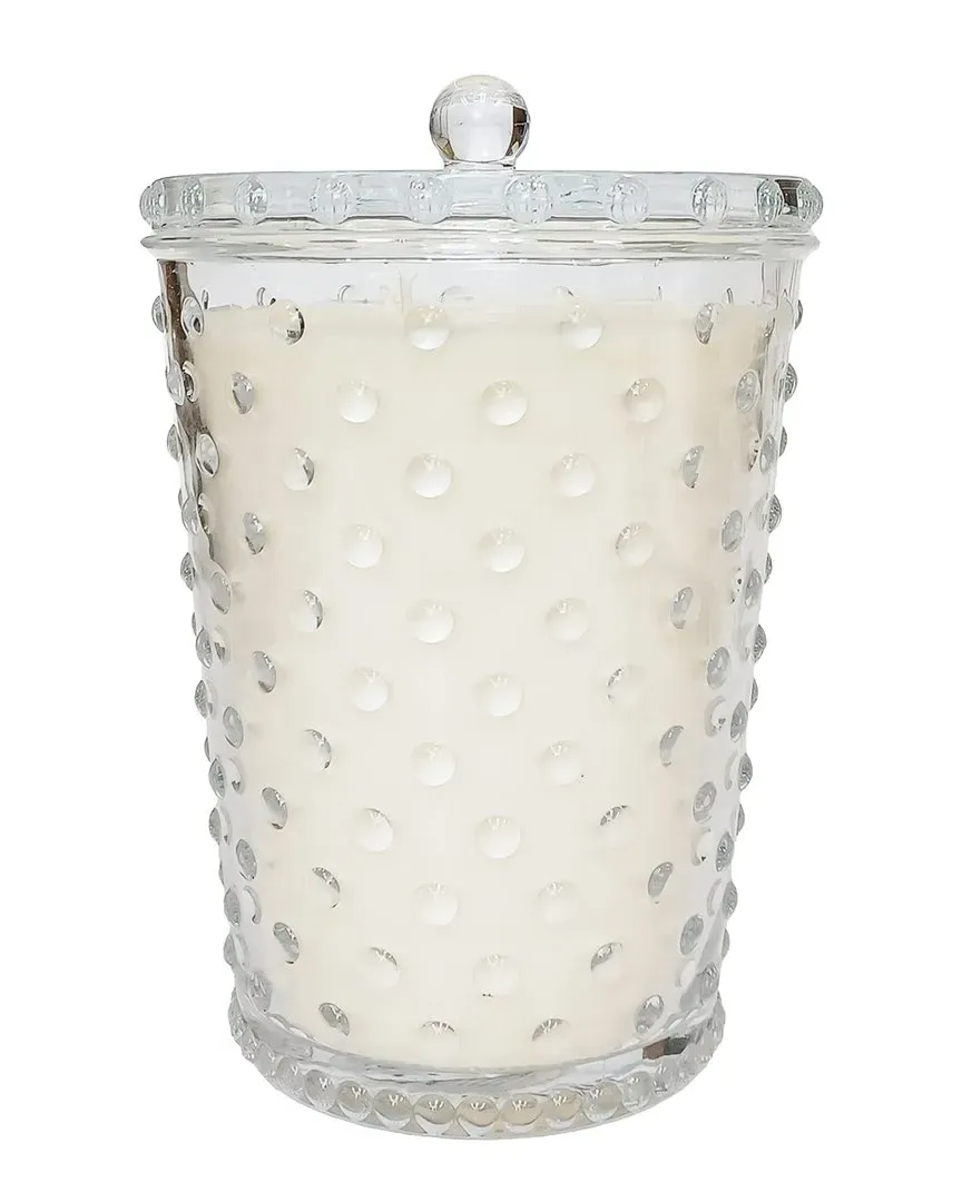 Grande Creme Fresh Hobnail Glass Candle - Clear