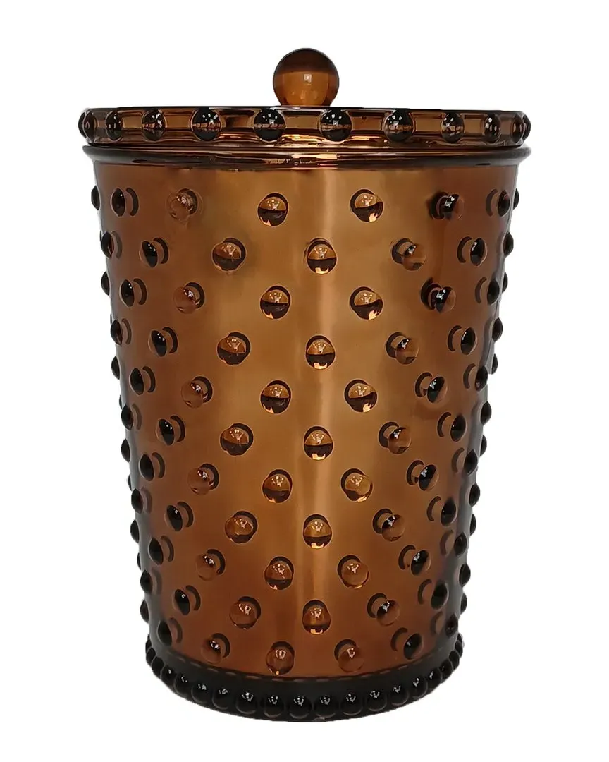 Grande Sweet Oatmeal Hobnail Glass Candle - Silver