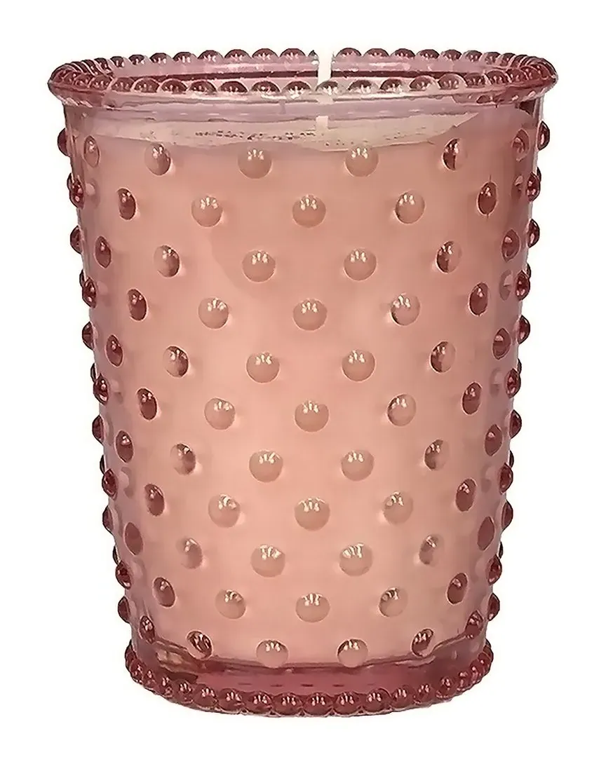 Grapefruit Mint Hobnail Glass Candle - Pink image