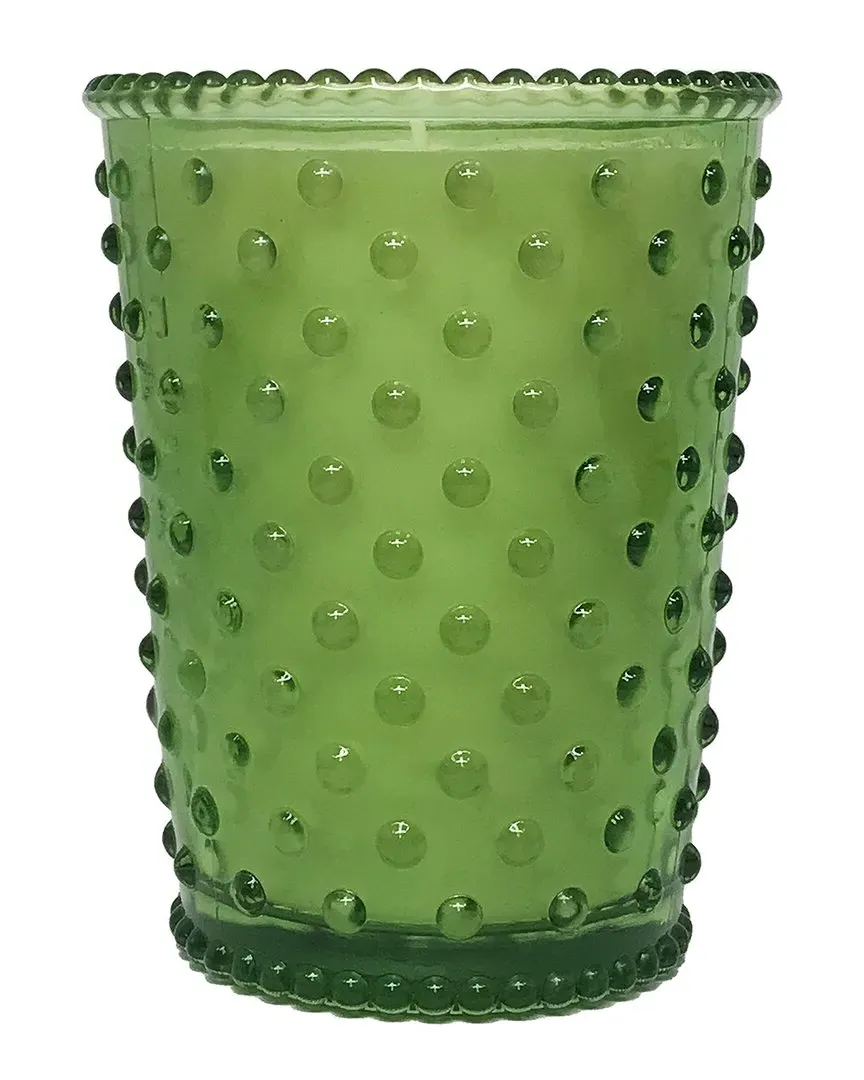 Green Tea & Cucumber Hobnail Glass Candle - Green