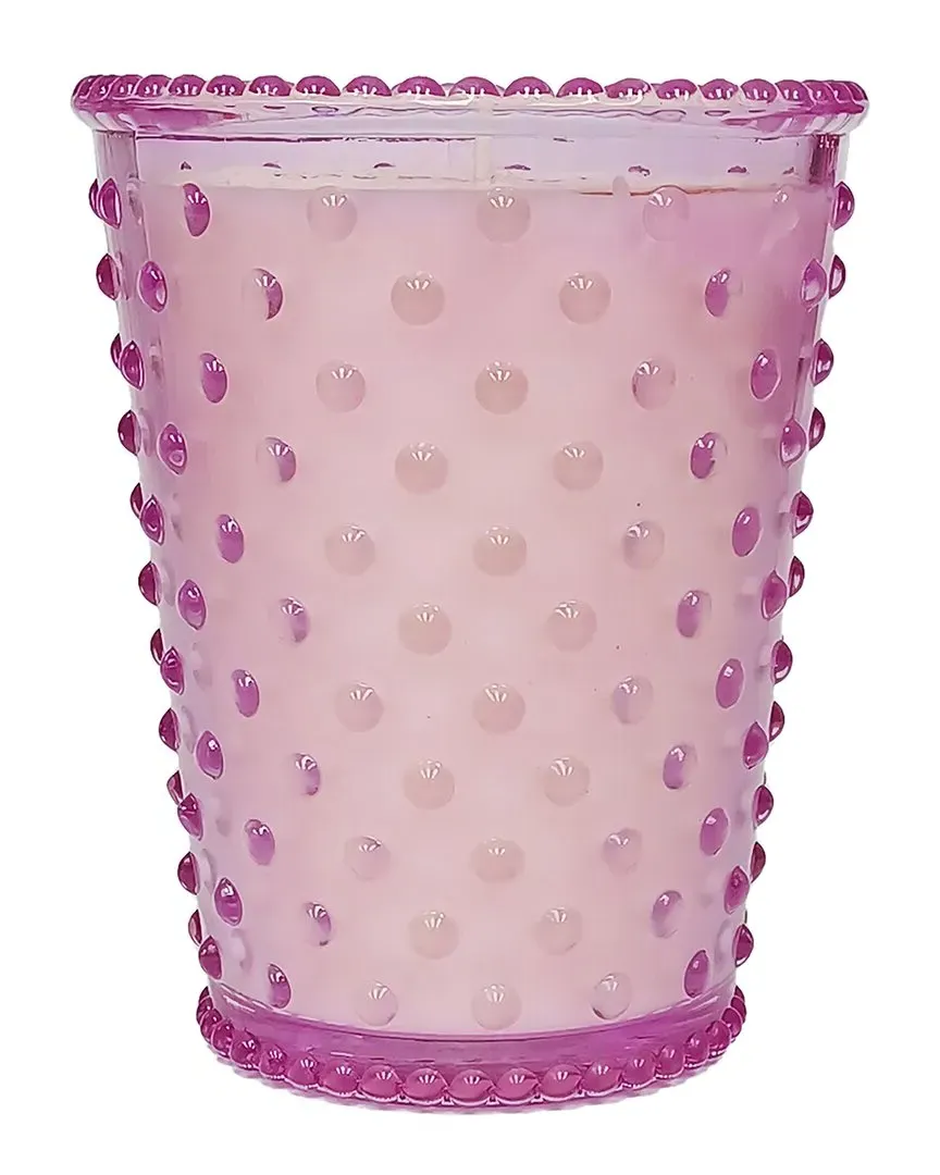 Rhubarb & Rose Hobnail Glass Candle - Purple image