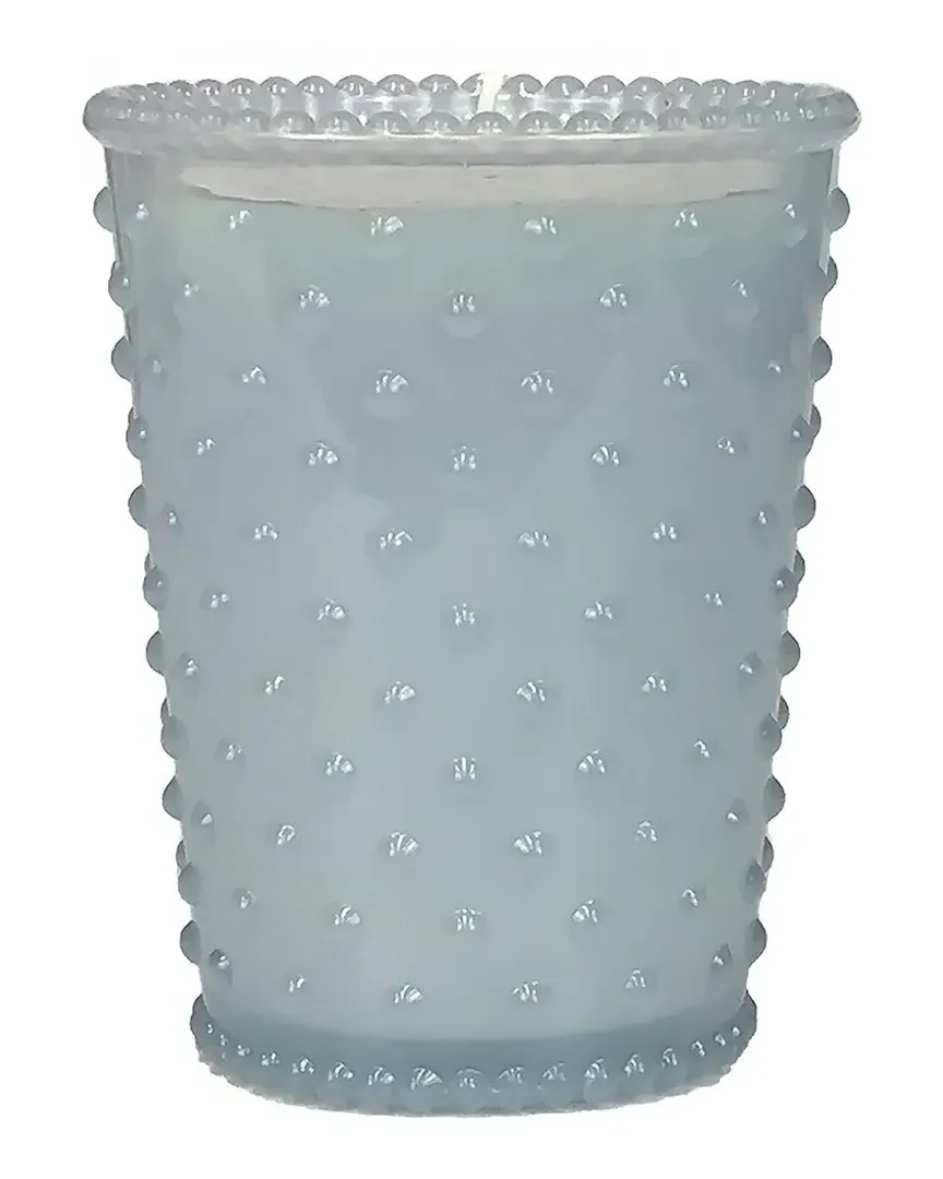 Snow Hobnail Glass Candle - Grey image