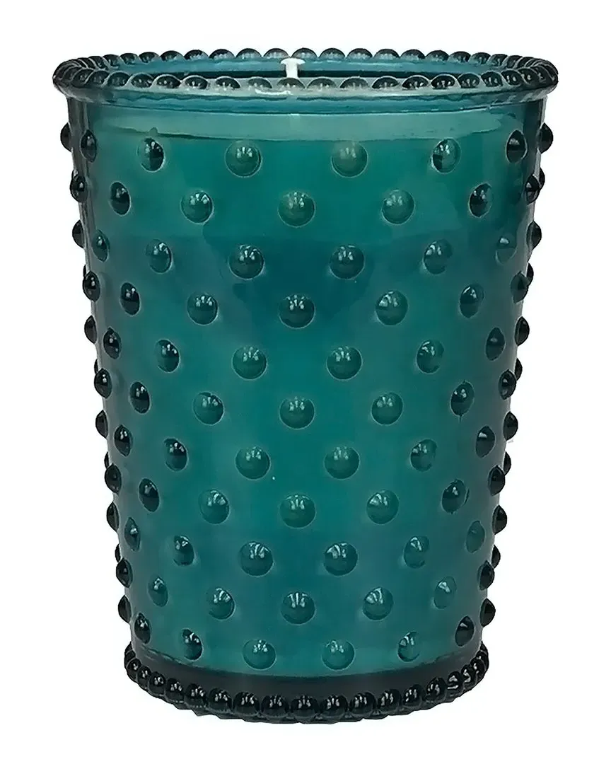 Spanish Lime Hobnail Glass Candle - Teal image
