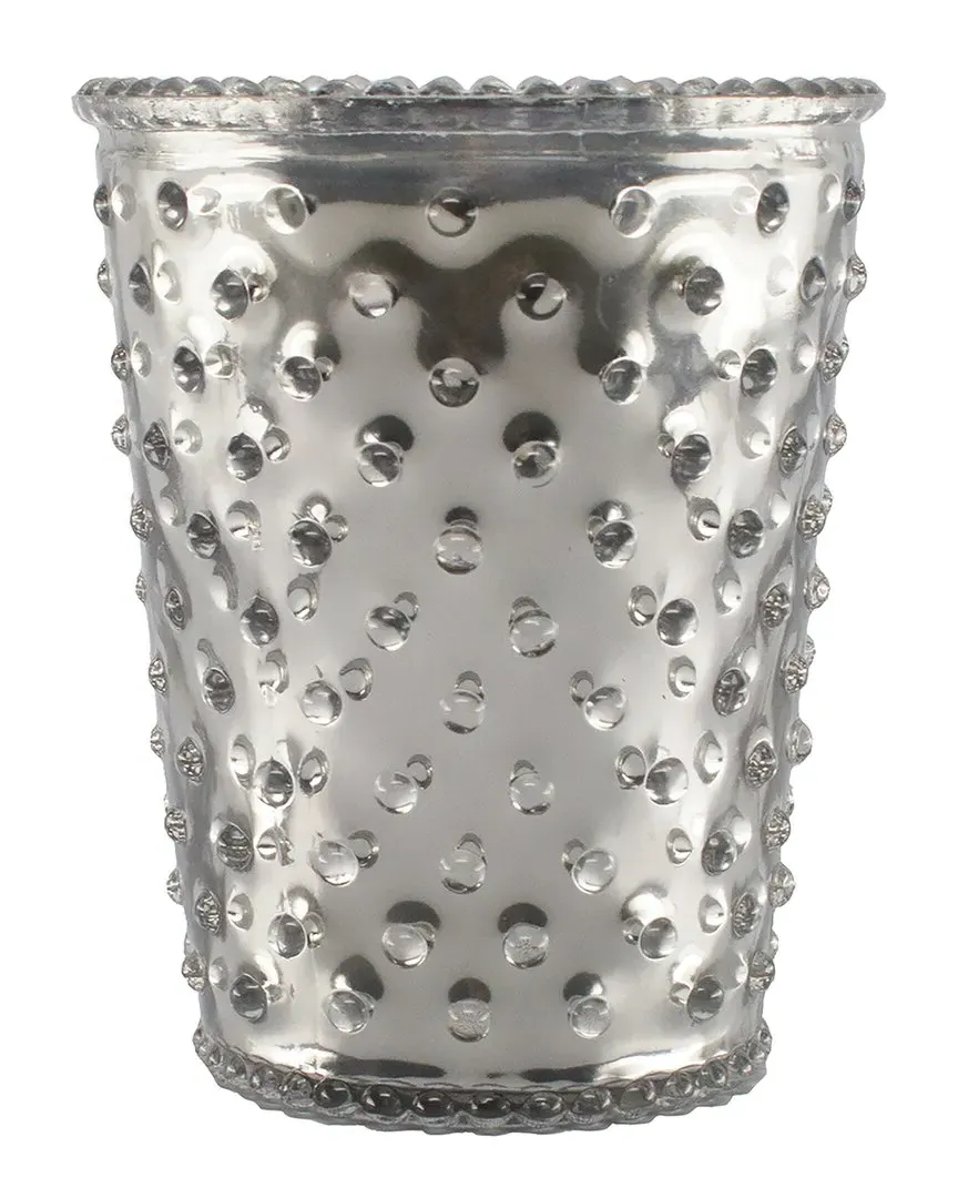 Vanilla Bean Limited Edition Hobnail Glass Candle - Silver image
