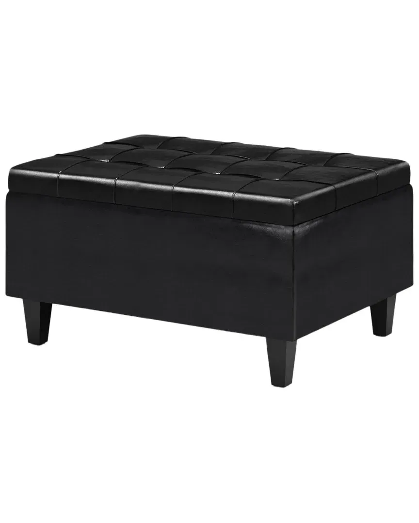 Harrison Rectangle Storage Ottoman - Midnight Black image