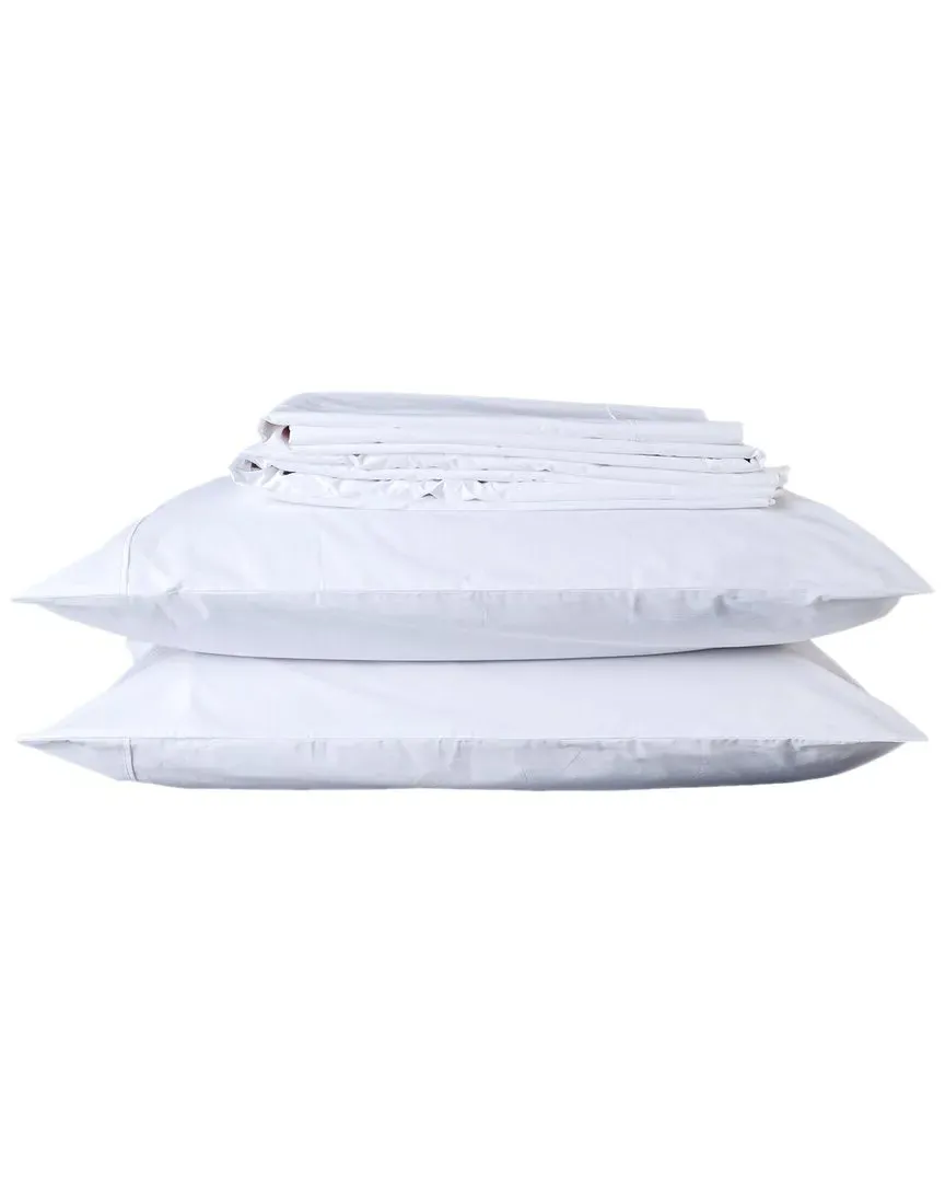 Organic Cotton 300tc Sateen Sheet Set - White