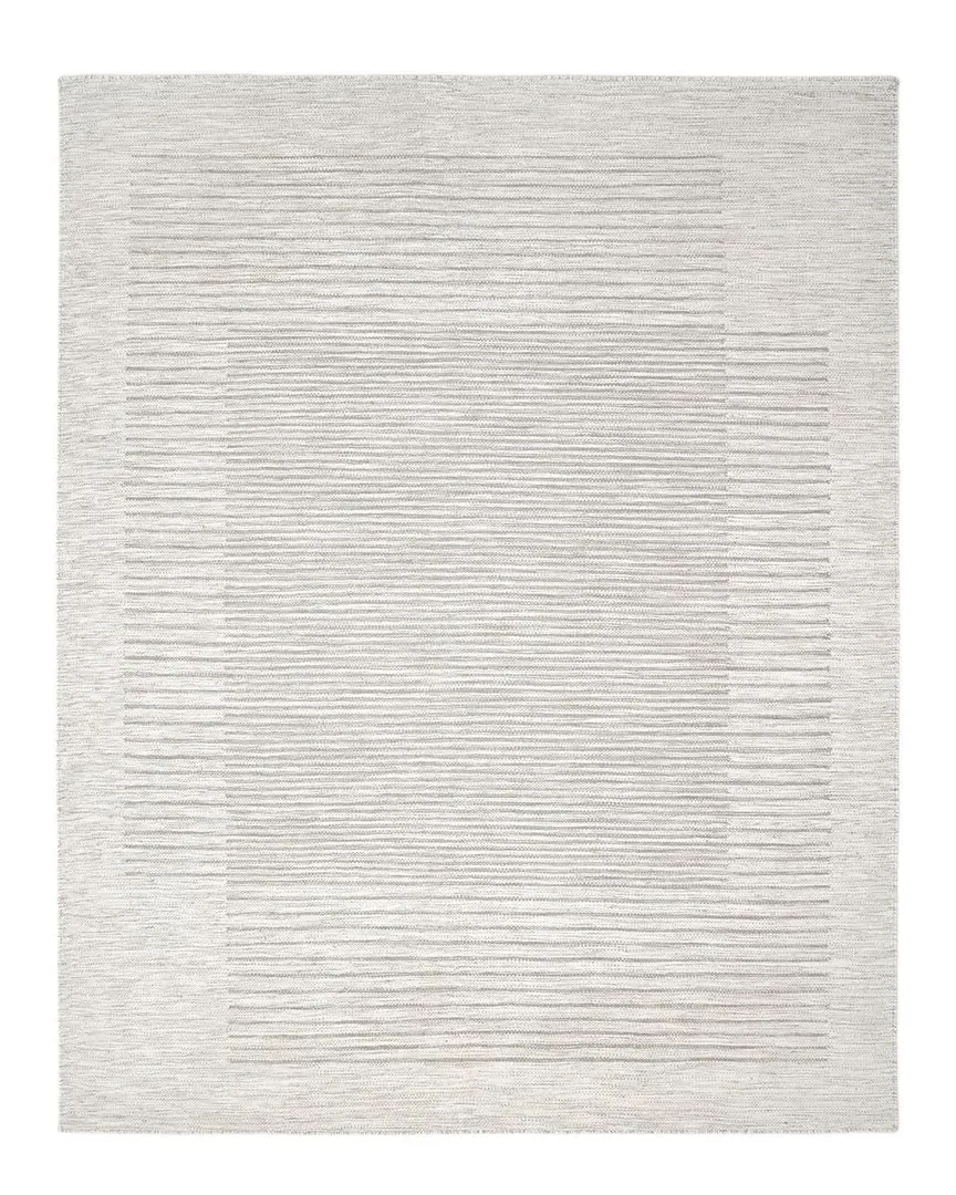 George Striped Hand-Woven Area Rug - Gray, Wool-Blend