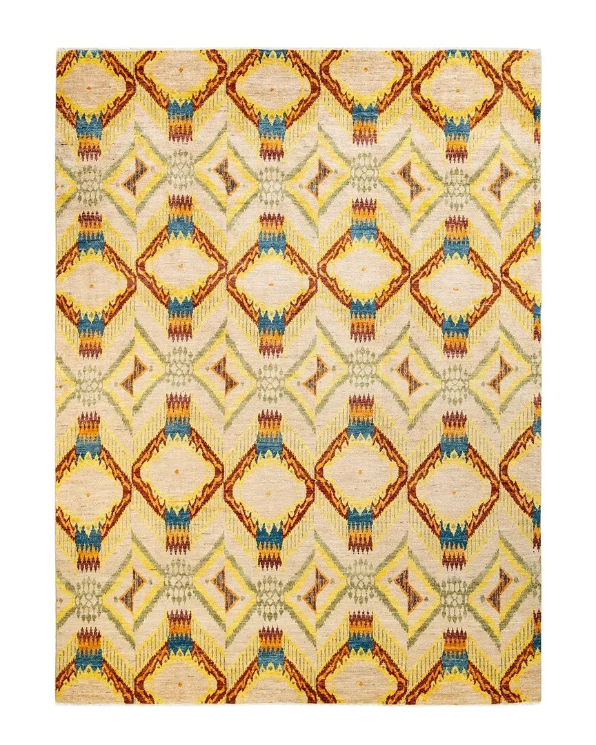 Hand-Knotted Wool Rug - Yellow