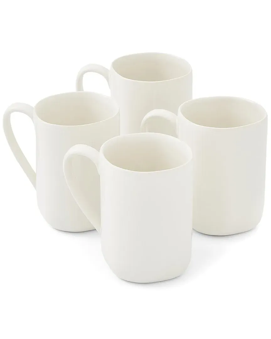 Arbor Set of 4 Mugs - White, Stoneware