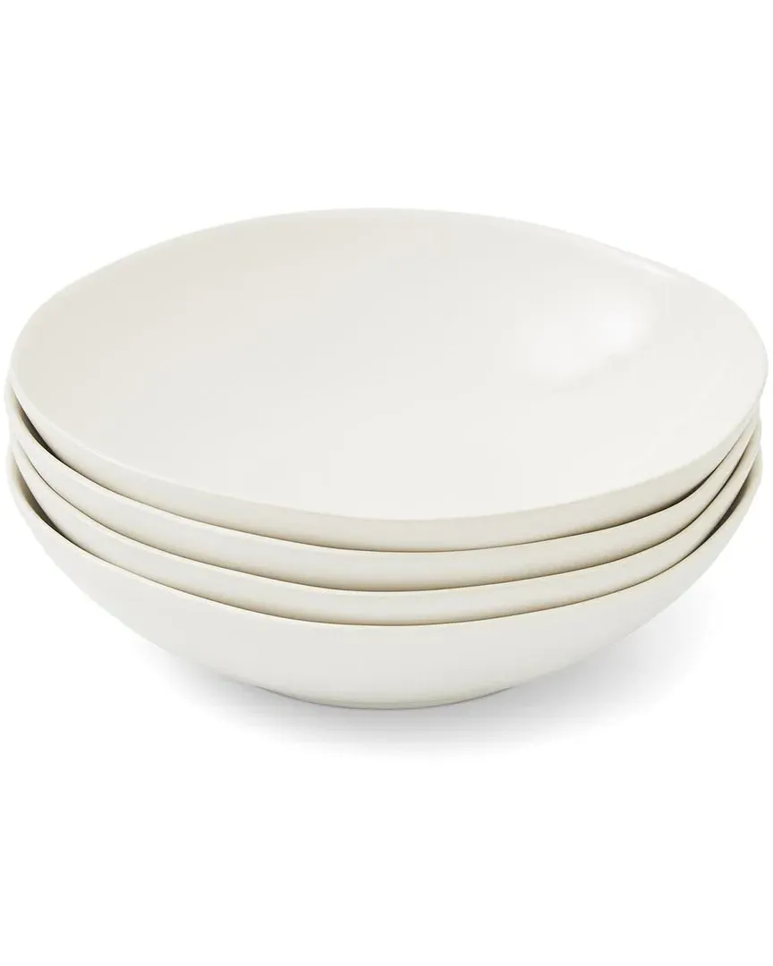 Arbor Set of 4 Pasta Bowls - White, Stoneware