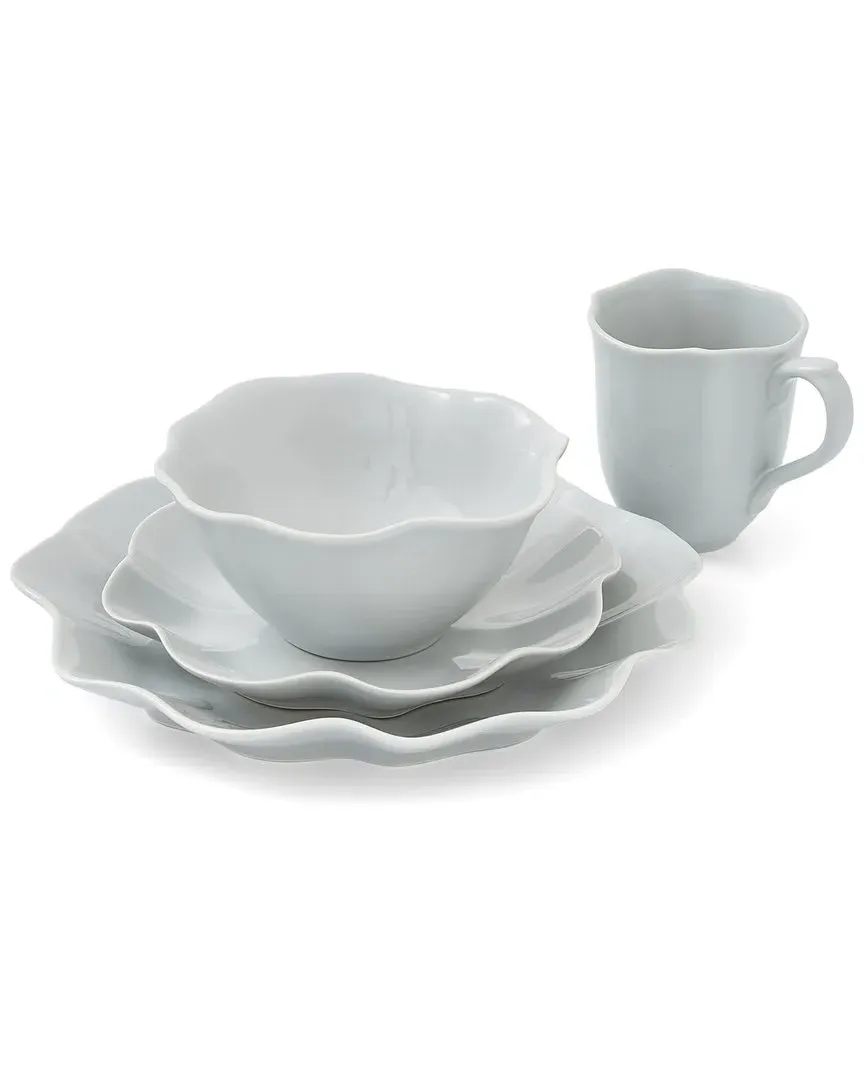Floret 4pc Place Setting - Grey, Stoneware image