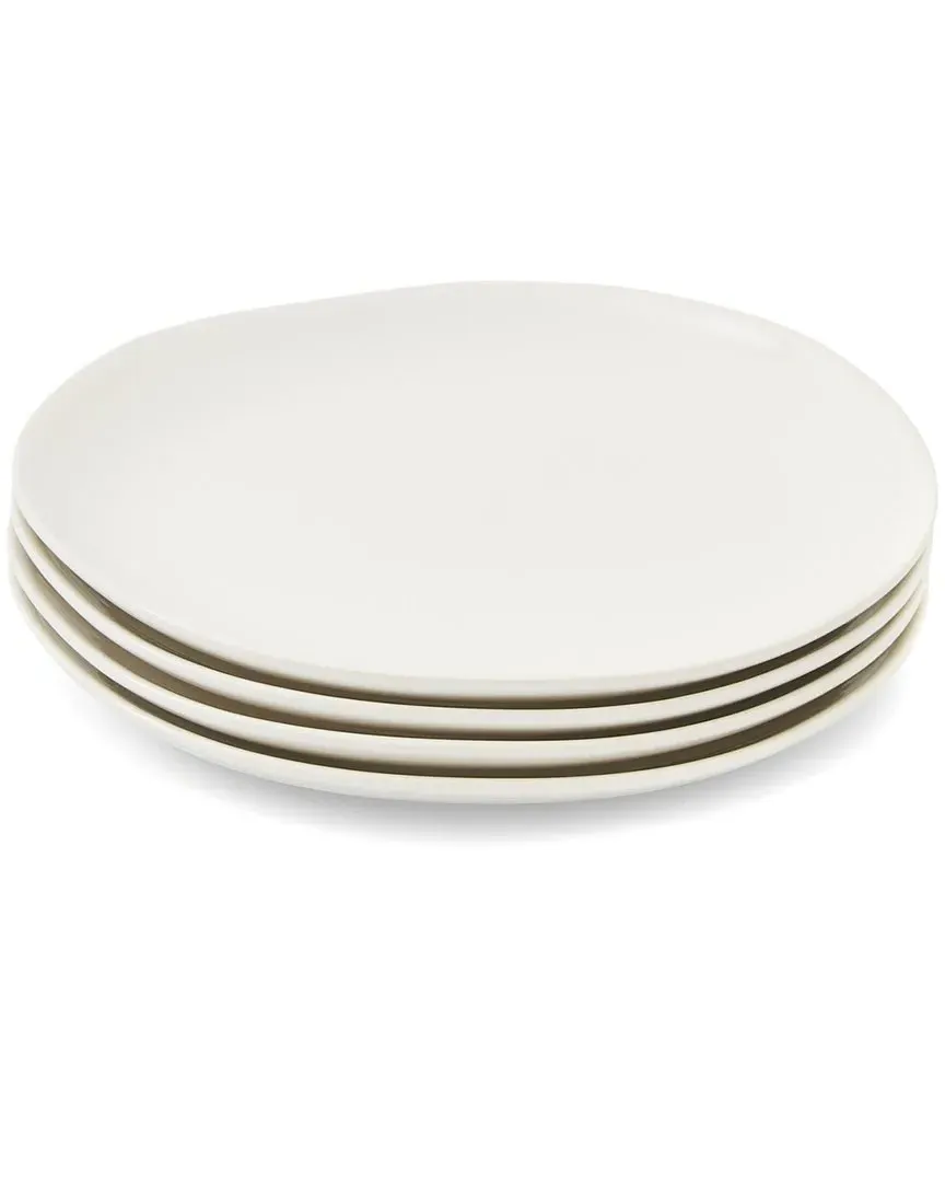 Set of 4 Arbor Salad Plates - White, Stoneware